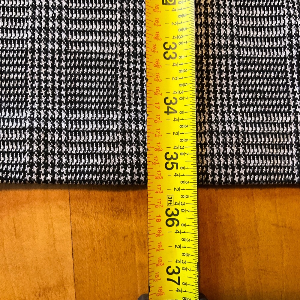Calvin Klein Women's Sz 12‎ Sheath Dress Black White Plaid Short Sleeve Zipper - Picture 4 of 6